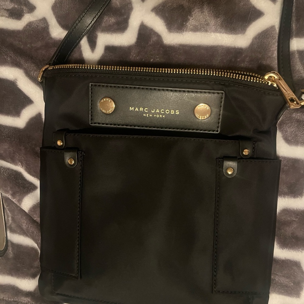 Marc Jacobs Black Preppy Nylon Swing Crossbody Bag